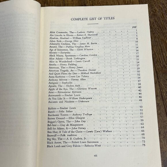 Masterpieces of World Literature in Digest Form Hardcover 1952 - Picture 8 of 16